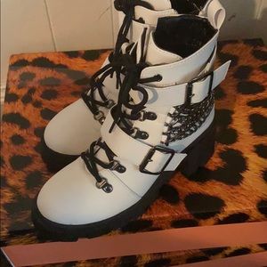 White brand new boots